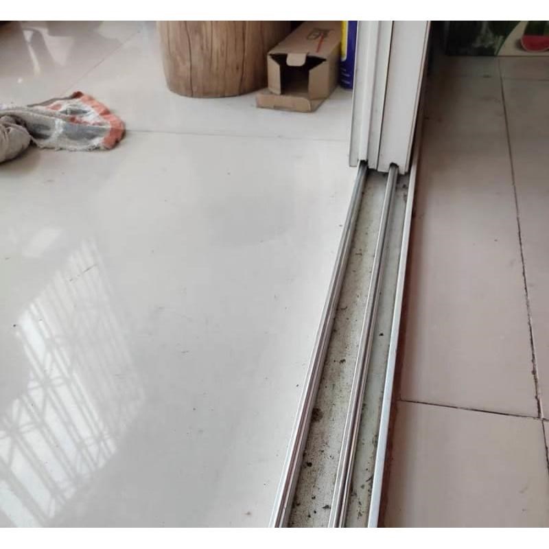 塑钢窗轨道修复条玻璃推拉门导轨滑道下老式O门窗配件凸槽滑轨滑