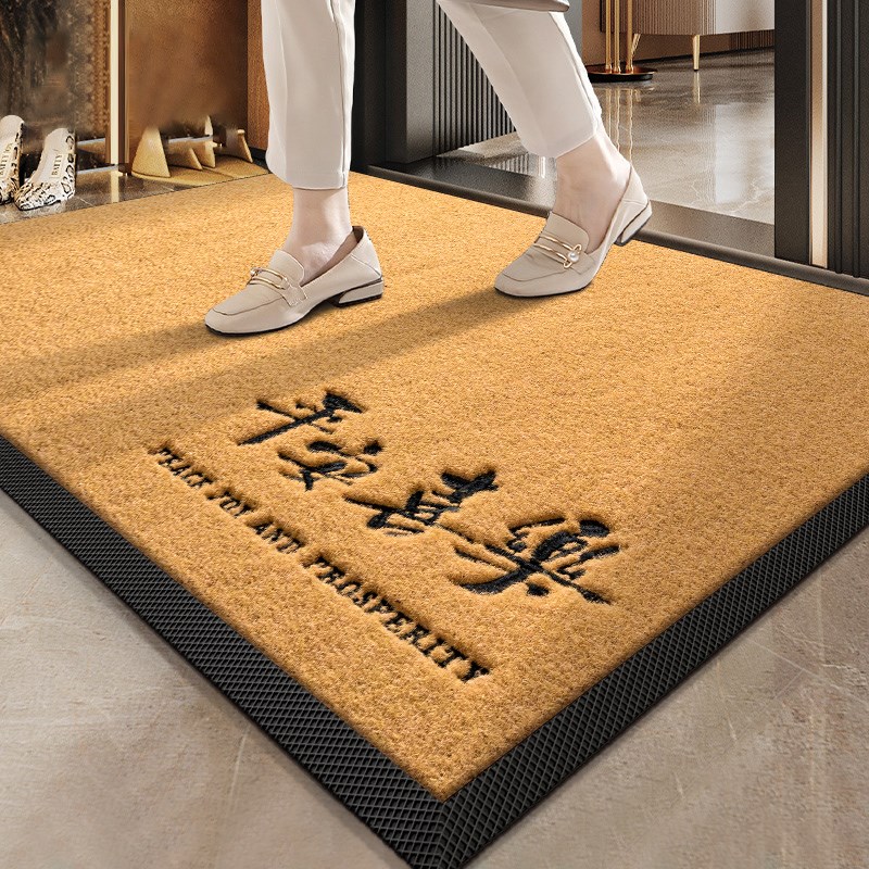 仿椰棕地垫入户门垫防滑耐脏免洗地毯新款轻奢高端门垫家用地铺垫