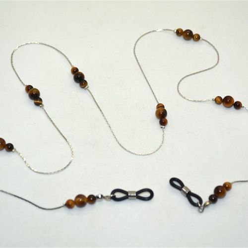 新款时尚饰品眼镜链 眼镜链 虎睛石混合眼镜链 近视镜老花镜链