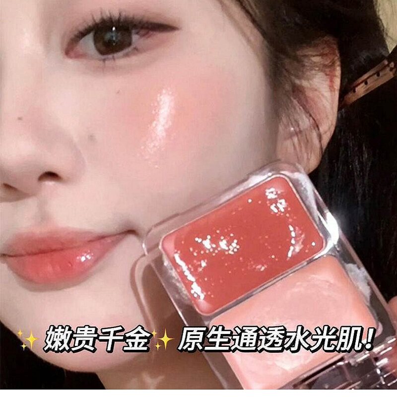 双色腮红盘高光修容三合一胭脂多用膏水光正品官方店多色组合