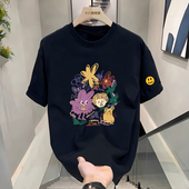 圆领标准版 型百搭潮流 SEEW 笑脸休闲风T恤短袖 一折专区 DREW