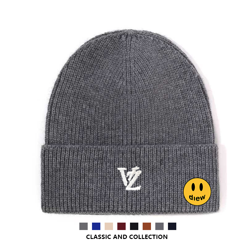 【一折专区】DREW SEEW 笑脸休闲时尚潮四季通用保暖帽子简约纯色