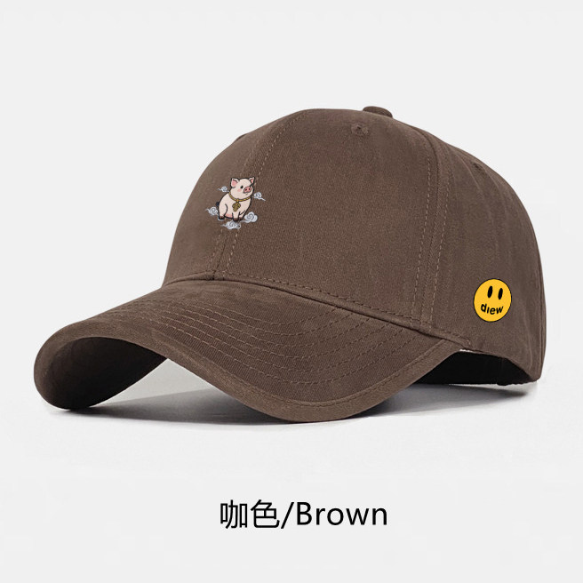 【一折专区】DREW SEEW 笑脸简约休闲遮阳帽韩版潮流棒球帽男女款