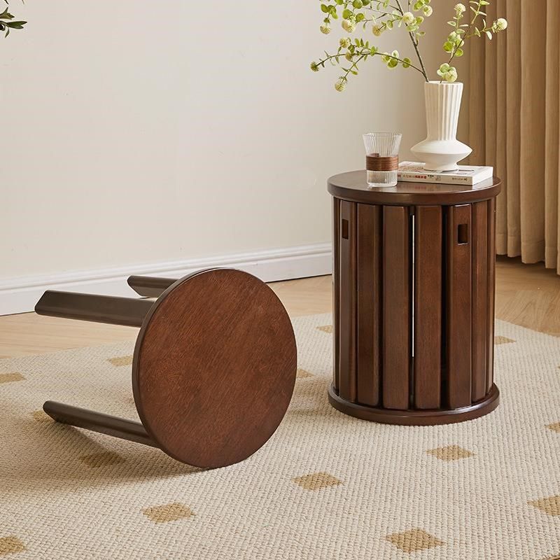 凳子家用可叠摞圆凳子新中式矮凳厨房轻奢沙发收纳小凳子