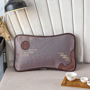 夏凉枕冰藤天然冰丝枕头荞麦壳立体双面枕枕芯儿童成人护颈枕花草