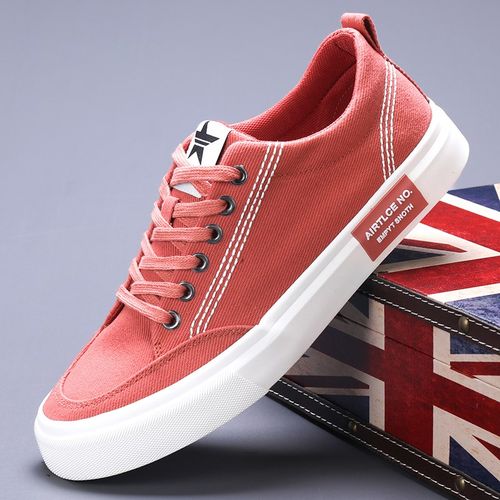 帆布鞋男款春夏季新款潮流百搭休闲板鞋防滑低帮系带懒人透气布鞋