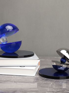 北欧水晶河蚌样板房售楼部卧室书房客厅I餐厅桌面玄关家居饰品摆