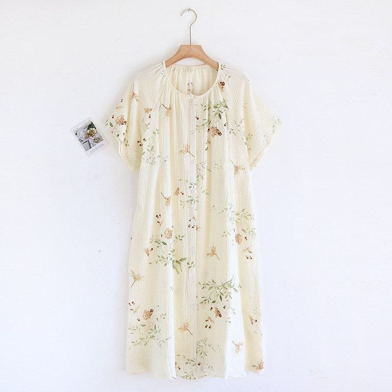 短袖哺乳睡裙夏季薄款孕妇睡衣女待产妇纯棉纱布月子服产后喂奶裙,孕妇装/孕产妇用品/营养,哺乳衣/月子服,淘宝优惠券,粉丝福利购,淘宝优惠卷