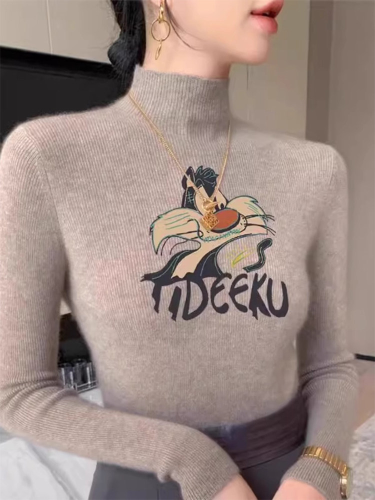 半高领针织打底衫女士2024秋冬新款加厚修身内搭毛衣印花长袖上衣,孕妇装/孕产妇用品/营养,孕妇瑜伽背心/T恤,淘宝优惠券,粉丝福利购,淘宝优惠卷