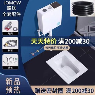 大冲力水箱套装 家用蹲便器蹲坑式 蹲厕蹲J坑卫生间便盆防臭便池虹