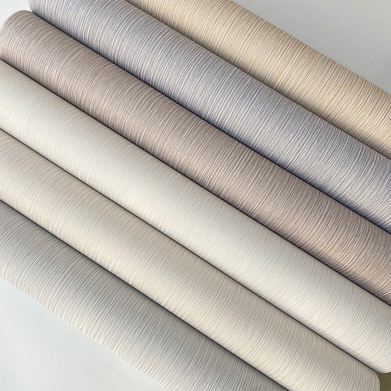 素色壁纸简约风客厅卧室书房酒店饭店宾馆家装百搭纯色细条纹墙纸