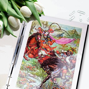 A1加大文件夹大容量多层画夹1500片拼图二开体育海报册透明插页袋