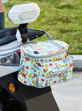 电瓶车前挂物电27645动箱车放置神收纳挂袋置物兜前面储物包自行