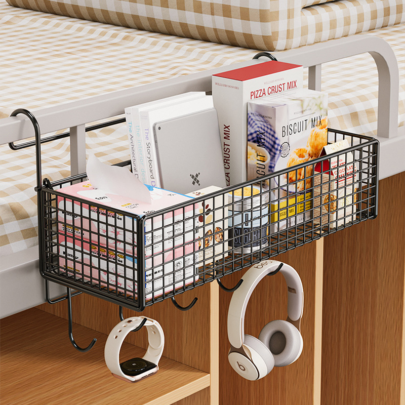宿舍床头置物架学生床边上铺书架款挂钩式收纳神器悬挂式置物架子