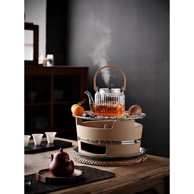 围炉炉内煮茶室碳火玻璃烤茶器围炉煮茶砂商用港式打边炉锅泥炉火