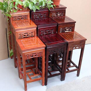 盆景仿四方中式 仿古绿萝阳台木质顺馨雅室内客厅S花几多层实木花