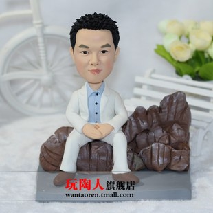 泥塑泥人真人定制 粘土捏人像diy玩偶软陶人偶公仔订做惊喜礼物