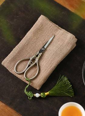 CLPL-035中式古复流苏用小茶剪家茶艺剪刀不锈钢迷你茶叶包装花茶