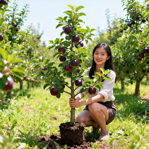 天水花牛苹果树苗嫁接果树红蛇果苗全国可种植产量高地栽当新品种