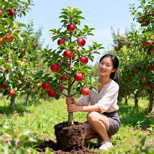 特大苹果树果苗矮化嫁接红富士冰糖心树苗庭院南北方种植当年结果