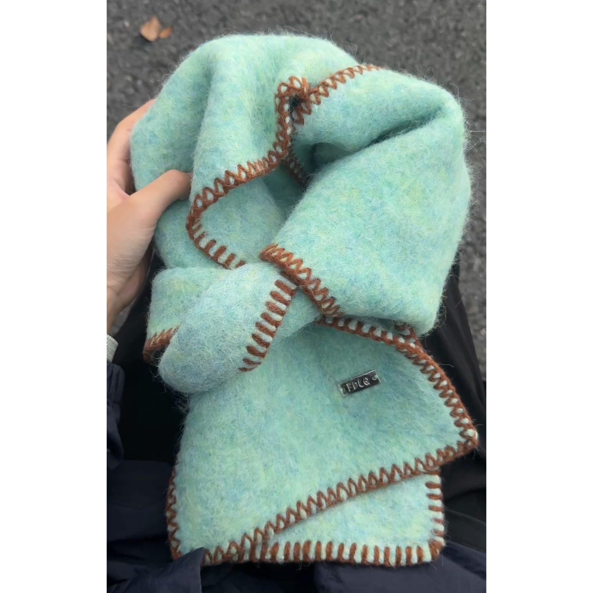 *等铁树开花*小众设计韩国ins纯色围巾女冬保暖情侣网红针织围脖