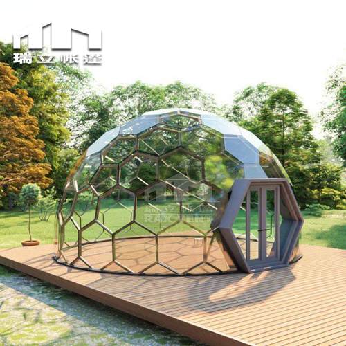 户外帐全透明玻璃星房网红餐饮咖啡厅餐茶厅六边形蜂窝空星空篷