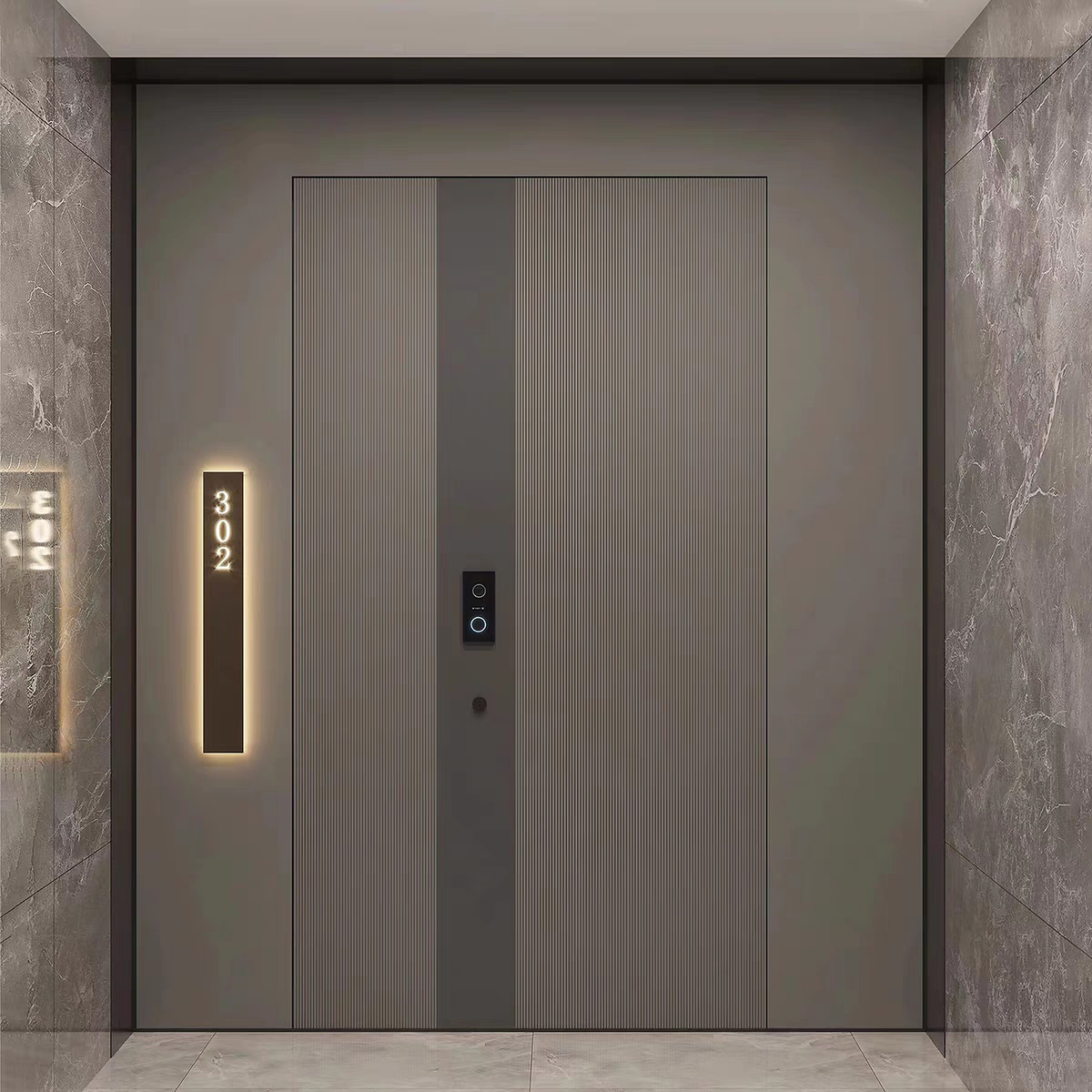 源头工厂一门一景入户门子母门铸铝门农村自建房大门防盗门进户门