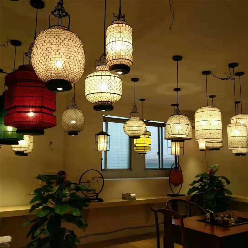 手工灯串大排档日式火锅茶楼餐厅田园装饰农家乐竹艺吊灯工厂直销