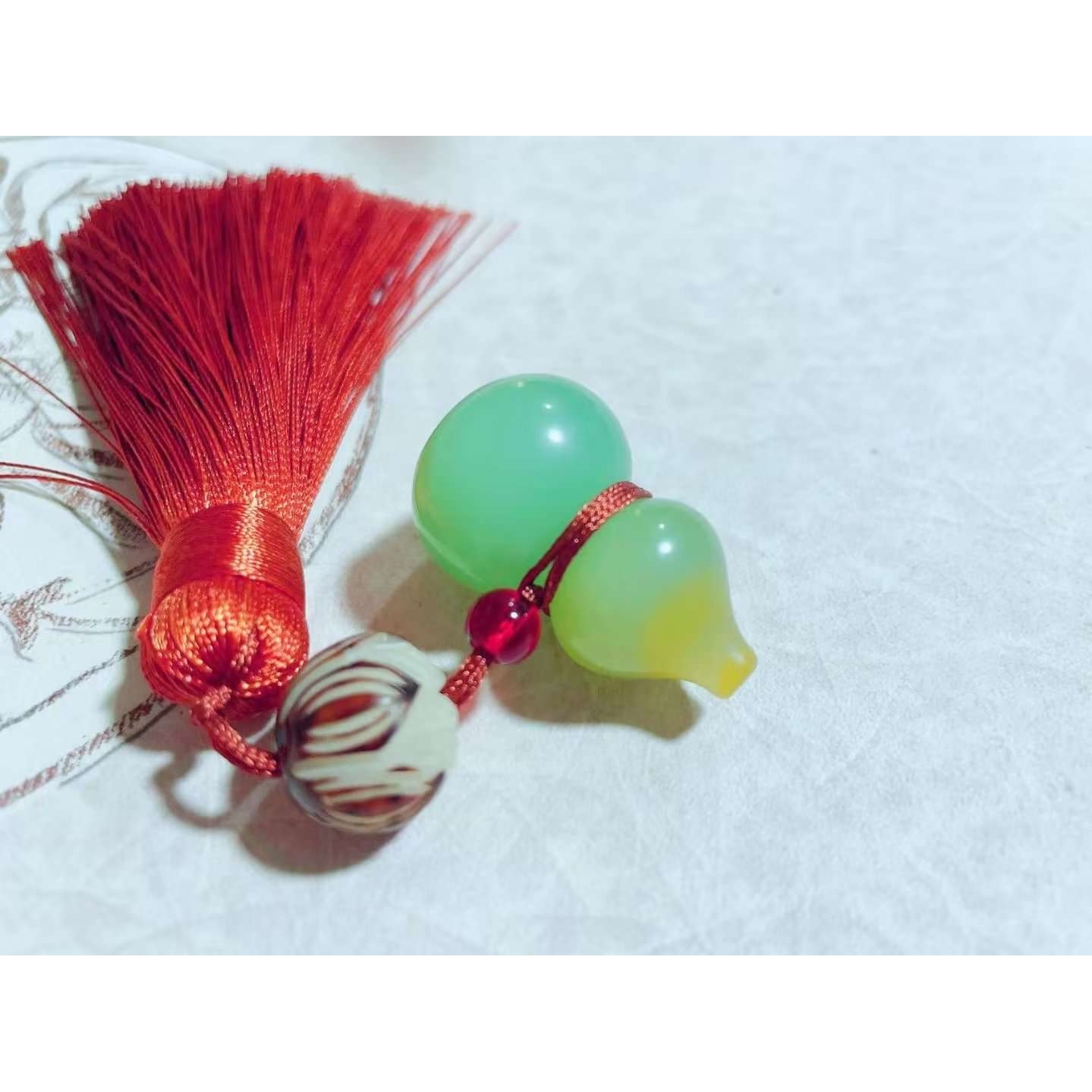 雅安新绿无钉裂 质地干净通透小葫芦印闲章手玩件2*2*3.3CM寿山石