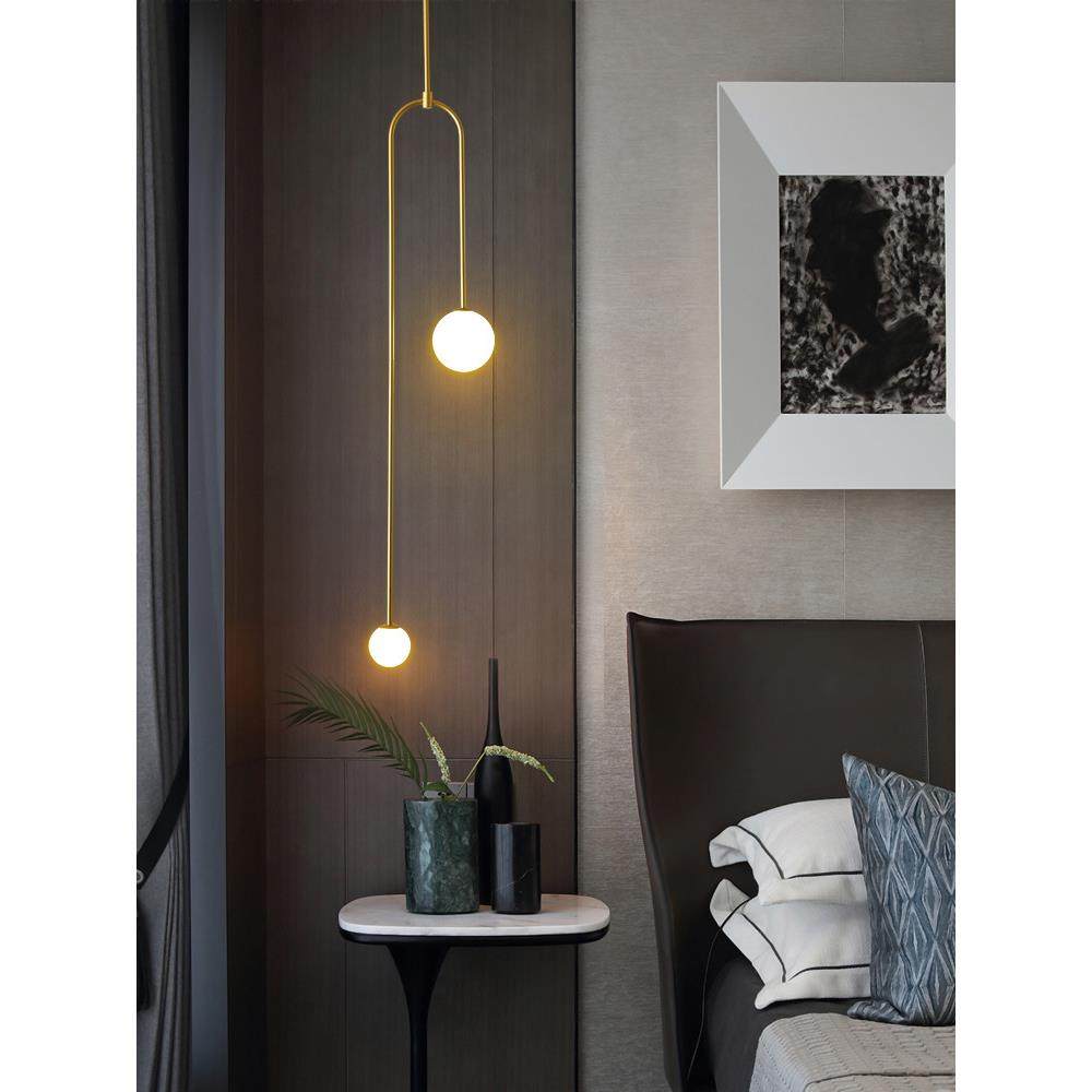 北欧卧室床头吊灯轻奢创意个性现代简约网红服装店两头长线装饰灯,3C数码配件,USB灯,淘宝优惠券,粉丝福利购,淘宝优惠卷