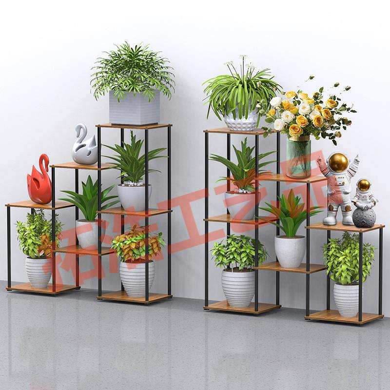 阶梯式组合花盆架客厅落地室内家用阳台置物架多层铁艺绿萝植物架
