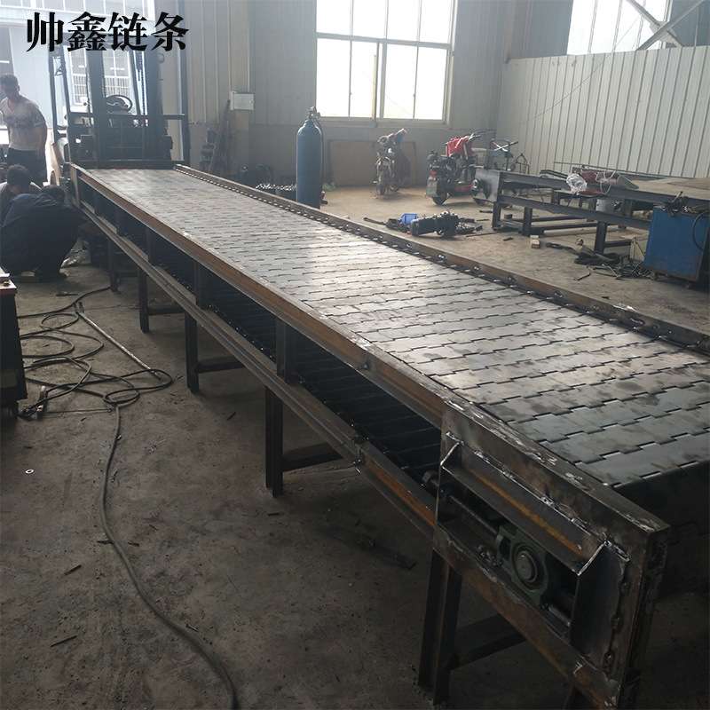 厂家非标网带龙门剪输送机废铁推板输送机304不锈钢链板输送机