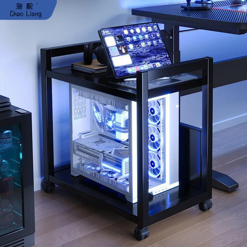 打印机置物架办公储物架书架可移动收纳架子电脑主机箱放置柜