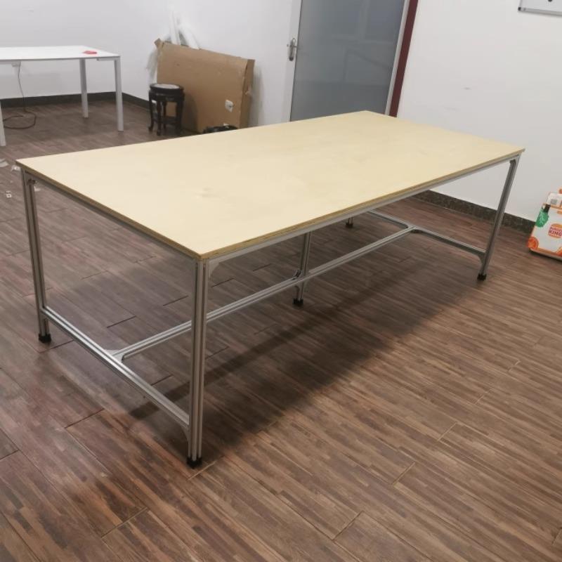 铝材桦木会议桌大班桌简约现代办公室海洋板创意洽谈桌书桌办公桌