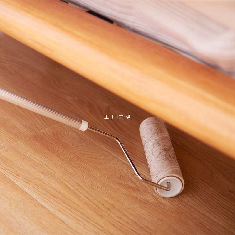 小萌主可伸缩地板粘毛器宠物粘毛器长手柄除尘滚筒可撕式滚筒粘滚