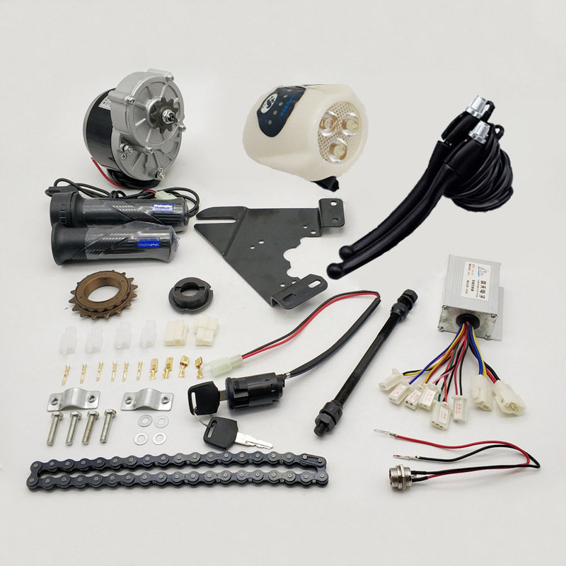 单速自行车改装右套件12V24V36V250W350W侧挂式助力单车配件