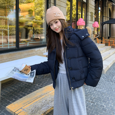 同行勿上实拍南区菲奥娜可脱卸帽棉衣韩系女冬季新款短款羽绒棉服