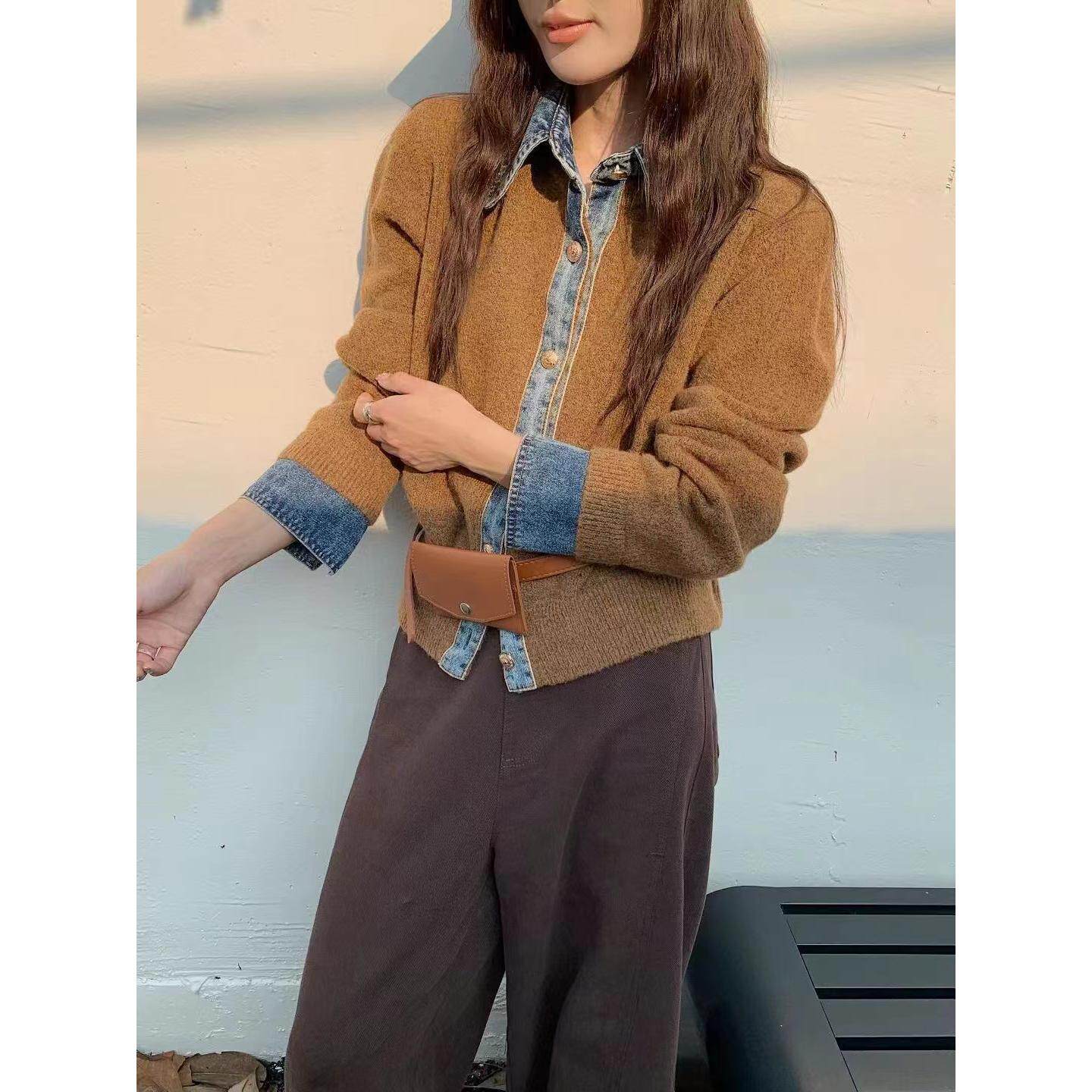 韩系慵懒风针织开衫女春秋季2025新款时尚洋气显瘦毛衣外套