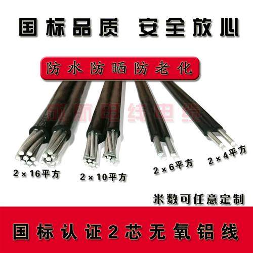 铝电线2芯4/6/10/16平方平行双芯防老化国标室外铝线,电子/电工,护套线,淘宝优惠券,粉丝福利购,淘宝优惠卷
