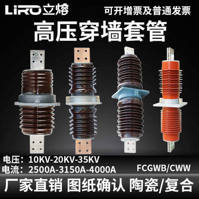 高压穿墙套管CWB10KV-20KV-24-35KV陶瓷绝缘FCGW/FCRG复合干式硅