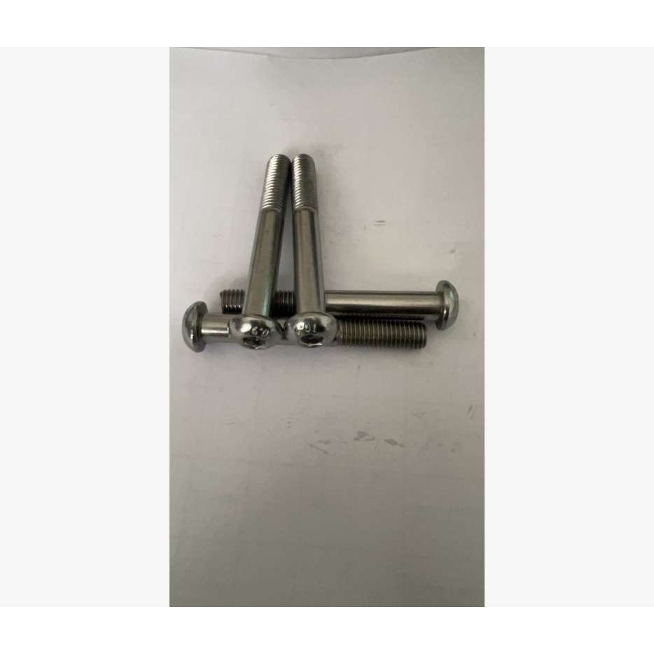 10.9级 ISO7380 内六角平圆头机螺钉  镀铬M10*75-30(牙长30）