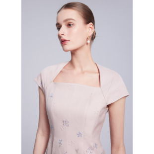 Lillo Lilly奢品高定意大利TGM真丝提花宫廷名媛风高级穿搭连衣裙