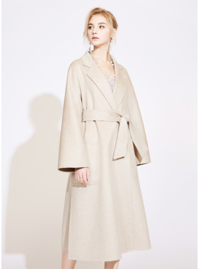 Lillo Lilly奢品高定意大利Colombo高端双面百分百纯羊绒大衣女