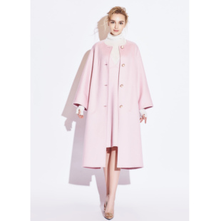 Lillo Lilly奢品高定意大利Colombo高端双面百分百纯羊绒大衣女