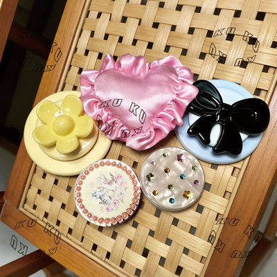 芭蕾舞房磁吸碎花蝴蝶结气囊苹果手机支架闪亮裙摆啪嗒珍珠小猫