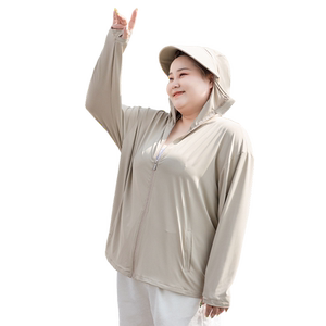 凉感大码防晒衣女夏2024新款薄外套防紫外线骑行百搭休闲防晒服潮