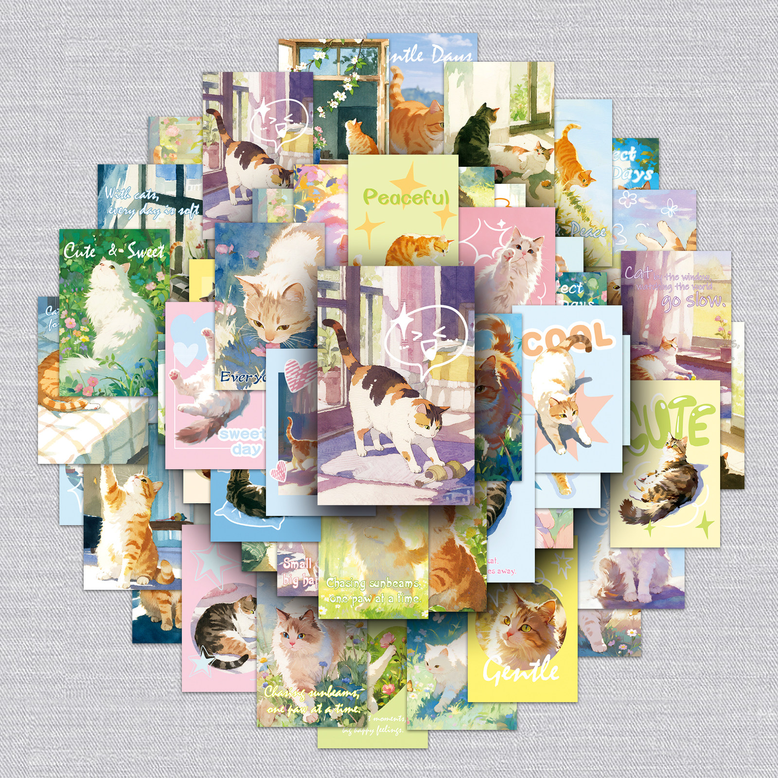 100张治愈猫咪可爱动物创意趣味卡通装饰贴纸吉他音箱桌面DIY贴纸,文具电教/文化用品/商务用品,贴纸/立体贴纸,淘宝优惠券,粉丝福利购,淘宝优惠卷