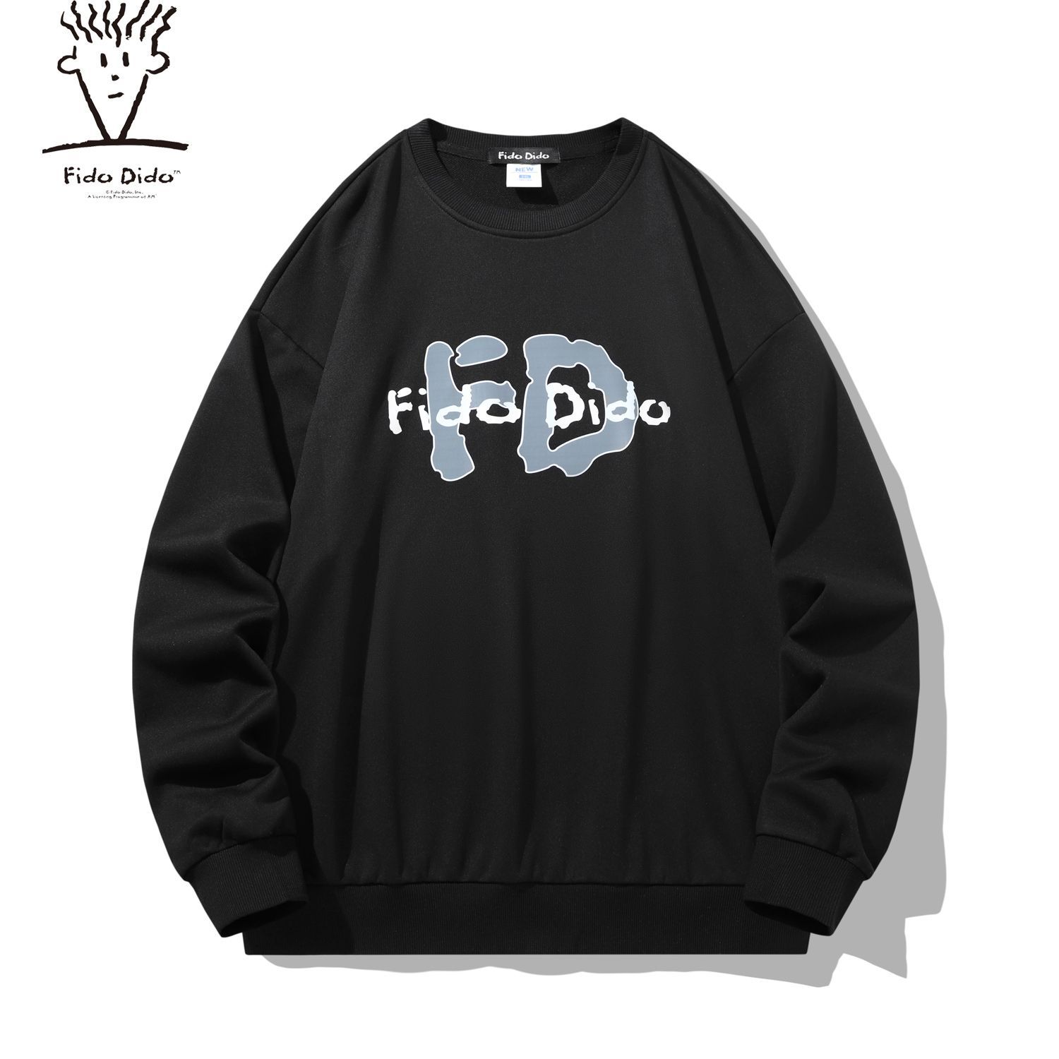FIDODIDO美式复古基础简约卫衣