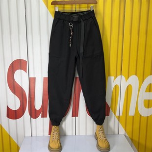 子男士 宽松大码 阔腿哈伦裤 春季 裤 休闲萝卜裤 国潮老爹束脚工装 新款