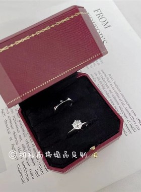 经典六爪钻戒刀臂结婚婚礼仪式交换假对戒K活口可调节拍照道具初